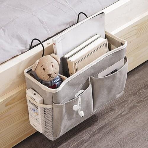 Home Bedside Hanging Organizer Pocket Storage Bag Office Table Magazine Storage Pouch Wardrobe Organizer Tissue Box with Hook