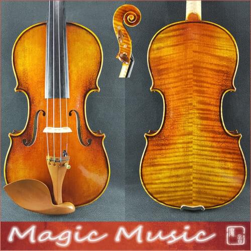 18 Years Old European Spruce! Il Cannone Guarnerius Master Level Violin 4/4 #2378, Aubert Bridge