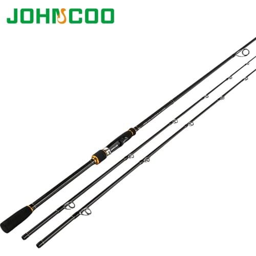 Carbon Rod 2.4m Spinning Fishing Rod Extra-Fast Action M MH 2 Tips Test 10-40g Sensitive Fishing Pole High Quality Johncoo Pesca