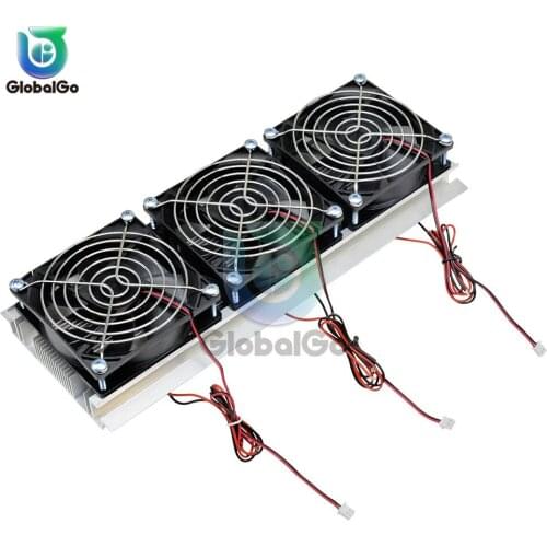 12V 180W 18A triple core semiconductor cooler water-cooled aluminum radiator + fan