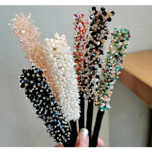 High Quality Pearl Head Hair Dryer Women Flower Donut Bun Maker Big Crystal Ribbon DIY Hair Style Making Tools Hair Accessories