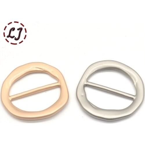 High quality fashion Belt Buckles 2pcs/lot 3CM round metal buckle for wind coat bag decoration crafts DIY sewing accessories
