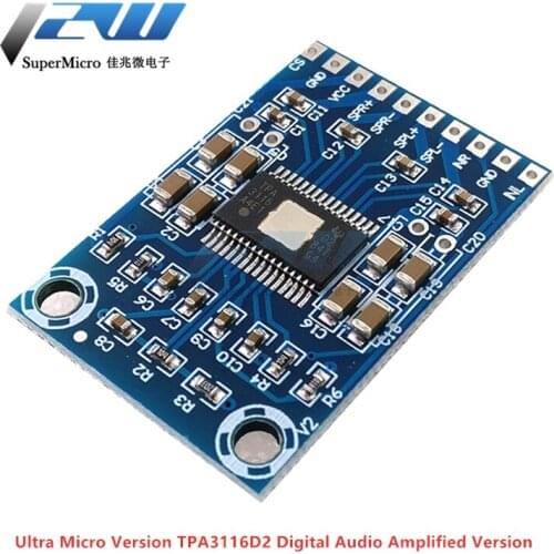 XH-M562 TPA3116D2 Digital Amplifier Board DC 12-24V 2x50W Dual Channel Class D Audio Stereo Speaker HIFI Sound Board