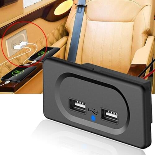 Dual USB Phone Charger 3.1A 12V for RV Car Motorcycle Truck Boat Bus Quick Charging Adapter with LED Indicator