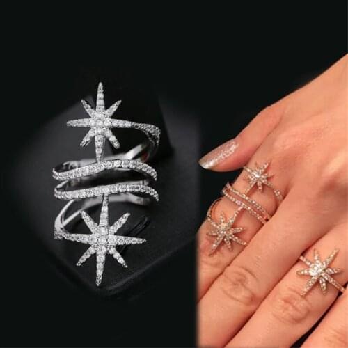 Across Star Promise Ring Real 925 Sterling Silver Micro pave Diamond Party Wedding Band Rings For Women Jewelry Best Gift