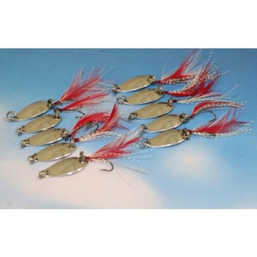10Pcs/Lot Spinner Spoon Bait 3.5g/3cm Metal Bait Bass Trout Pike Fishing Lure Fish Hook Fishing Tackle