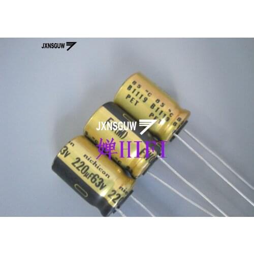 10PCS NICHICON FW 63V220UF 10X16MM 220UF 63V original audio Aluminum electrolytic capacitor 85 degrees 220uF/63V