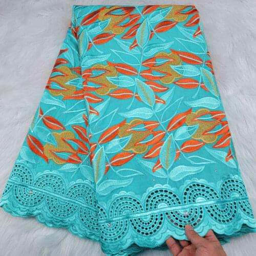 5yards Swiss lace fabric 2021 high quality embroidery African cotton fabrics Swiss voile lace in switzerland popular Dubai style