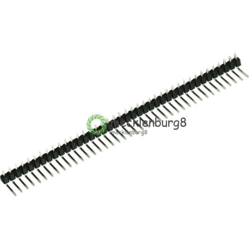 50 pcs. 40 Pins 1x40 Single Row Male 2.54mm Fragile Pins Header Corner Connector Strip