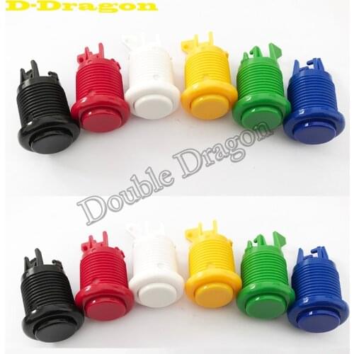 50Pcs American Style Shorter Concave Button Arcade Buttons 28mm Mounting Hole American Happ Push Button Rettro Game Machine Part