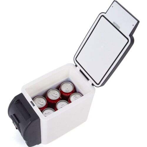 6L Car Refrigerator Car Fridge Black Auto Compressor Freezer For Van RV Vehicle Home Use Picnic Camping Portable Cooler