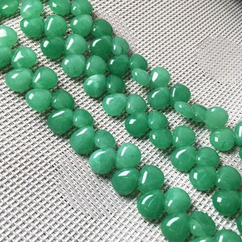 Natural Stone Beads Water Drop Shape Green Aventurine Loose Spacer Beaded For Jewelry Making DIY Necklace Bracelet Accessories