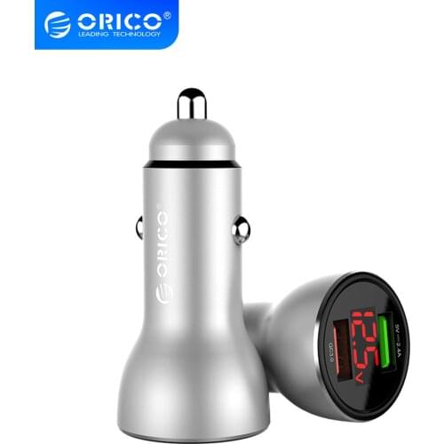 ORICO QC3.0 Fast Charger 2 Ports USB Car Charger 18W Car Charging Station For iPhone Samsung Xiaomi Phone Tablet