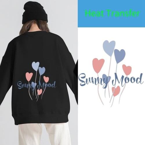 Travel outdoor T-shirt balloon pattern heat transfer sticker accessories DIY decoration children clothes iron on the bag