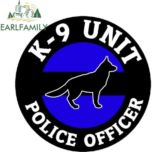EARLFAMILY 13cm x 13cm Auto Car Stickers for German Shepard Police K9 Decals Laptop RV VAN Bumper Trunk Vinyl Car Wrap