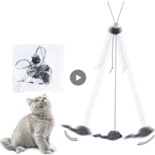 Cat Toy Self-hey Hanging Door Retractable Cat Scratch Rope Mouse Cat Stick Pet Cat Cat Supplies Hanging Door Funny Cat Supplies