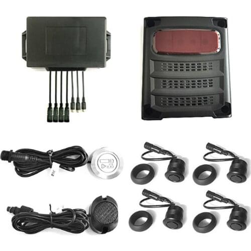 Intelligent Dc36v Wide Power Voltage Led Voice Reminder 4 Probes Left And Right Blind Area Bus Truck Radar Early Warning System