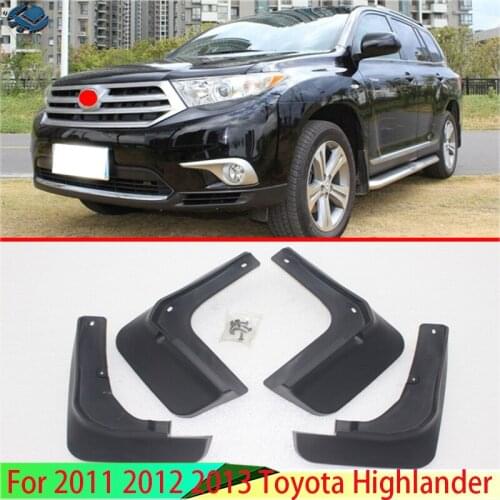 Set Car Mud Flaps For 2011 2012 2013 Toyota Highlander Kluger Mudflaps Splash Guards Mud Flap Mudguards Fender Front Rear