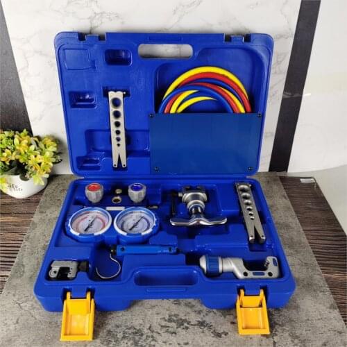 Refrigeration Integrated flaring tool kits VTB-5B Refrigeration tool set Expander set with R410A refrigerant pressure gauge