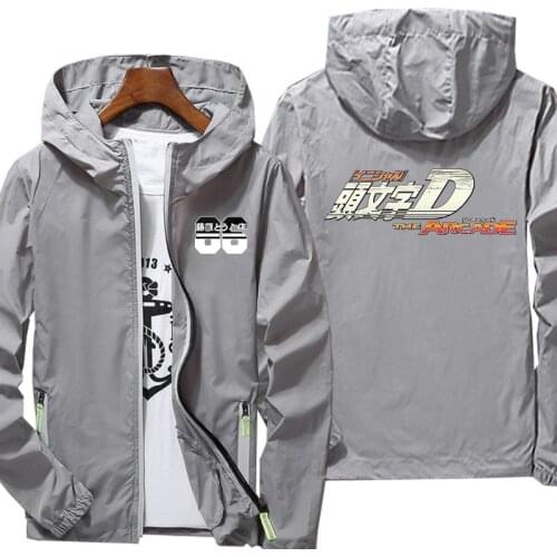 Jacket Anime Initial D AE88 Casual Sport Leisure Drying Zipper Fashion Sportswear Coat Hoodie Outwear Windbreaker Hooded Color