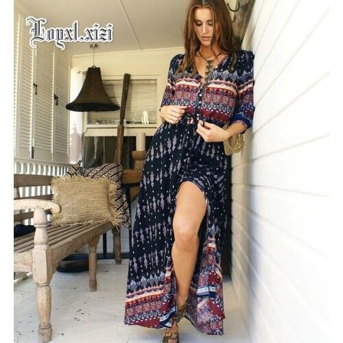 Летние платья с принтом Loyxl.xizi China At AliExpress