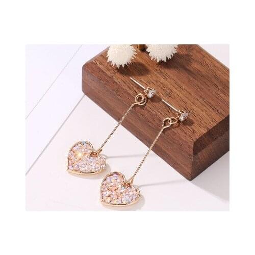 Korean version of small fresh and loving tassel earrings sweet net red wind colorful earrings fashion wild popular jewelry