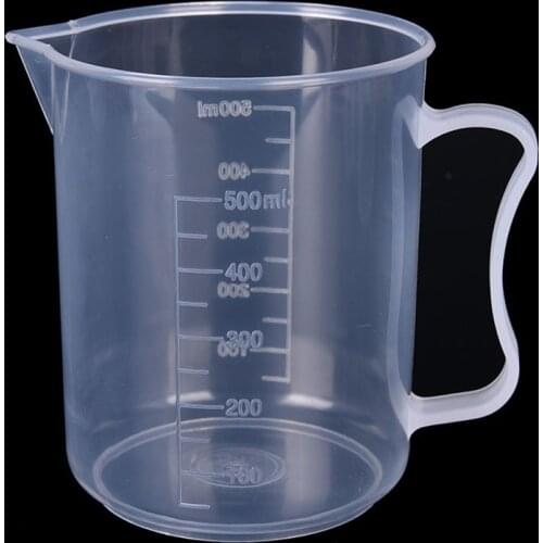 15ml / 30ml /50ml /250ml /500ml Clear Plastic Graduated Measuring Cup for Baking Beaker Liquid Measure JugCup Container