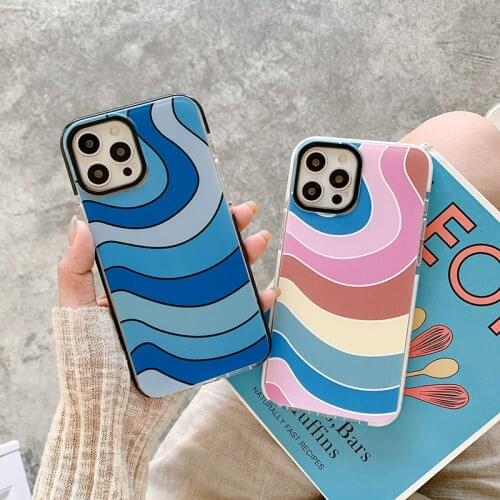 Ins fashion Color border Graffiti painted Soft silicon Phone Case For apple iPhone 12 Pro 7 8 Plus X XS XR MAX 11 SE 2020 Cover