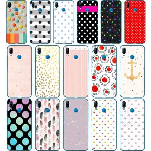 197DD Polka Dots Soft Silicone Cover for Huawei P9 P10 P20 P30 Lite mate 10 20 PRO lite p smart 2019 case