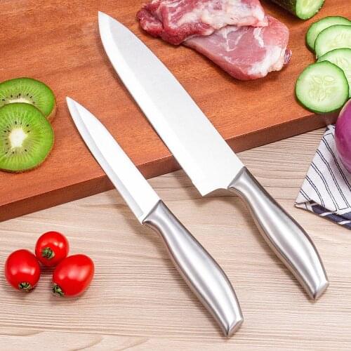 2pcs Stainless Steel Knife Set Kitchen Kitchen Knife Household Slicing Knife Fruit Knife Multi-purpose Knife