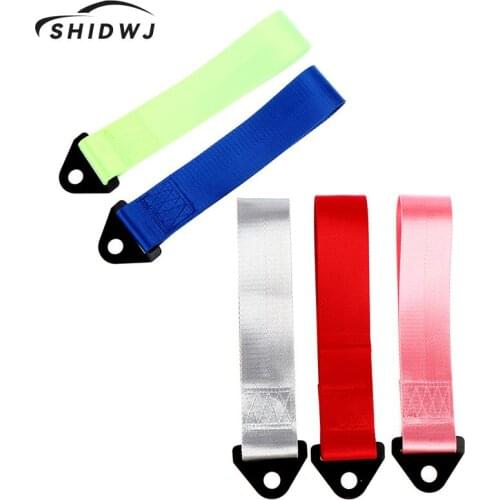 26cm High-Strength Nylon Tow Strap Universal Car Racing Tow Ropes Auto Trailer Ropes Bumper Trailer Max 2T Towing Strap With Nut
