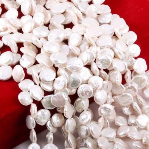 New natural freshwater pearl white square pearl beads used for jewelry making DIY bracelet necklace size 12x13mm
