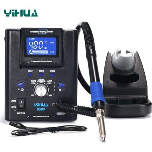YIHUA 8509 Hot Air Gun Soldering Station with 3.5/3/2.5/2 mm MicroNozzle Temperture Adjustable SMD Rework Station Welding Tools