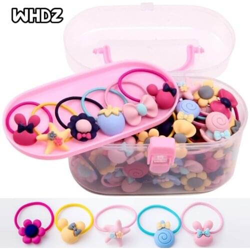 40pcs Girls Elastic Hair Ties Soft Rubber Bands Hair Bands Holders Pigtails Hair Accessories for Girls Infants Toddlers