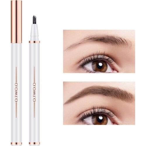 O.TWO.O Eyebrow Tattoo Pen 3 Fork Tip Waterproof Eyebrow Pencil Long Lasting Makeup Natural Liquid Brow Pen