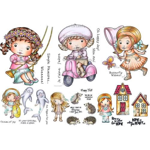 Cartoon Character Pattern Transparent Silicone Rubber Stamp Sheet Cling Scrapbooking DIY Cute Pattern Photo Album Stamp