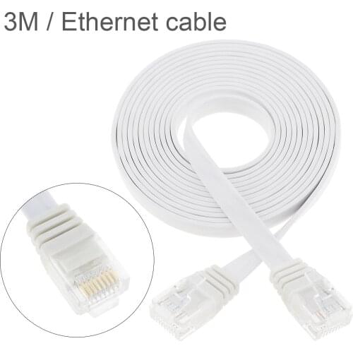 3M/9.84Ft RJ45 CAT6 8P8C Ethernet Network LAN Cable Flat UTP Router Computer Cable for Computer Router