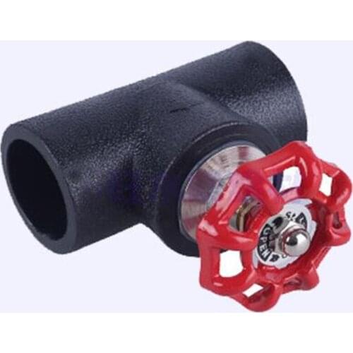 PE Globe Ball Valve Switch 20-110 Socket Type Hot Melt Globe Valve Connector Black PE Tap Water Pipe Fittings