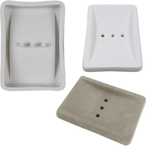 DIY Silicone Soap Box Holder Mold Cake Baking Mold Concrete Crafts Silicone Mould