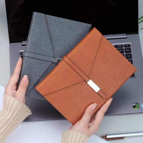 Folding PU Leather Business Fitted Notebook A5 Journal Hand Book Diary Simple Creative Office School Supplies Notebooks Notepads