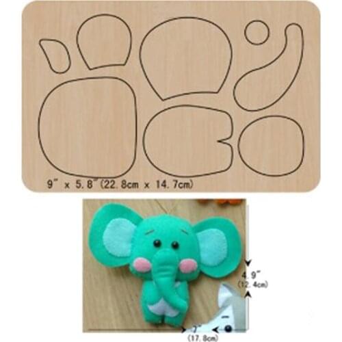 Elephant Wood Cutting Die Handmade Birthday Gift Wooden Die Mould For Cut Leather Cloth Fit Common Die Cutting Machines