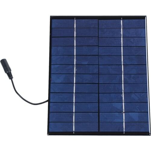 12V 5.2W Mini Solar Panel Polycrystalline Solar Cells Silicon Epoxy Solar DIY Module System Battery Charger + DC output