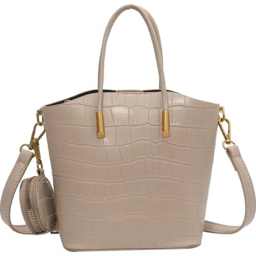 2021 New Crocodile Crossbody Bag For Women Shoulder Bag Brand Designer Women Bags Luxury PU Leather Bag Bucket Bag Handbag