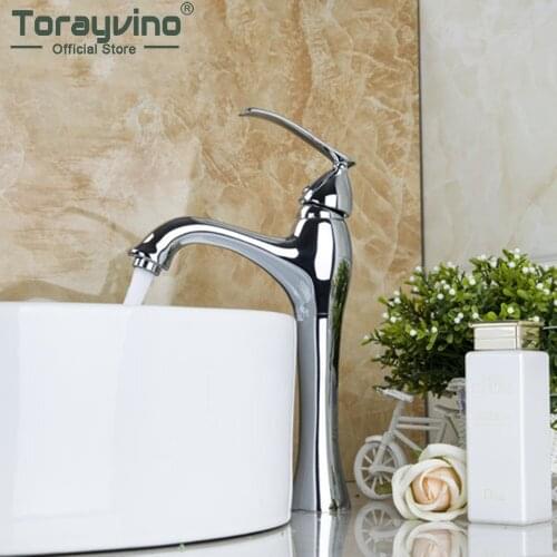 Torayvino Basin Faucet Washbasin Hot And Cold Bathroom Deck Mounted Single Hole Single Handle Sink Faucets Mixers Water Tap