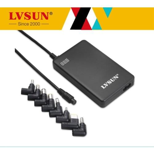 LVSUN 90W 12-24V Ultra Slim Universal Laptop AC Power Adapter For Compaq Notebook HP DV5 DV6 DV7 N113 With LED Display