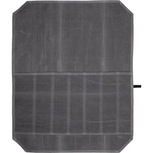 Wet Wax Canvas Strong Durable Water-proof Storage Bag with 7 Knife Slots Available in Three Colors Safety strap