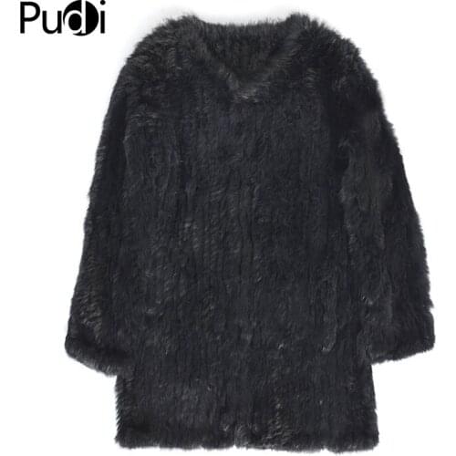 CT848 womens rabbit fur coat casual brand new autumn winter knitted coat