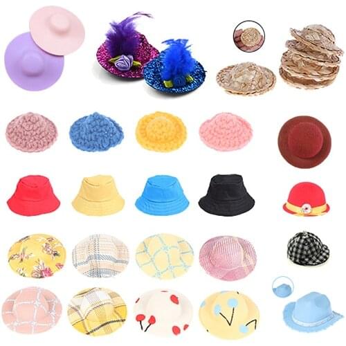 1/2/5pcs Miniature Decor Original Doll Hat Fashion Cap For 1/6 1/12 Doll Accessories Hat Gift Baby DIY Christmas Toys Dollhouse