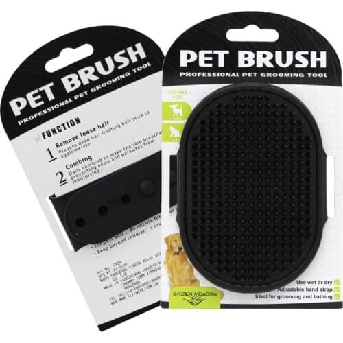 1Pc Pet Dog Cat Bath Brush Comb Rubber Glove Hair Fur Grooming Massaging Dog Cleaning Gloves Silicone Bath Brush Dog Supplies