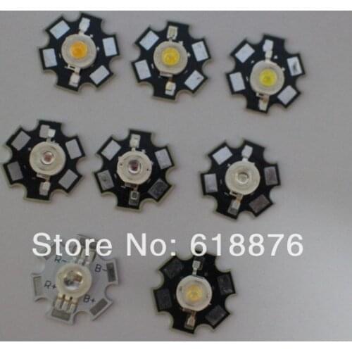 100pcs 1W 3W High Power LED light chip emitter, Red, Green, Blue, Yellow, RGB,white(neutral White), Warm White, Cool White